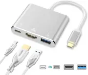 EZONEDEAL USB C to HDMI Adapter , USB Type C Adapter Multiport AV Converter w...