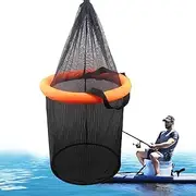 Portable Fish Basket - Floating Trap, Mesh Design with Secure Cord Lock | Ideal Solution for Live Bait Transport, River Crayfish Holding, Catfish Storage, Outdoor Angling