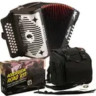 HOHNER PANTHER 31 BUTTON GCF DIATONIC ACCORDION + HOHNER ROAD KIT BAG, STRAPS