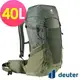 (登山屋)deuter德國FUTURA PRO 40L透氣網架背包3401321墨綠卡其/登山健行包/休閒旅遊包