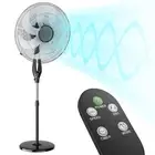 Fan with Remote Control 12H Timer Portable Adjustable Height 6 Blades Quiet Air