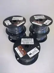 5) Arctic AUF-16BLK-100 Ultraflex Wire Rolls Black {5-Pack of Rolls — 100’ Each}