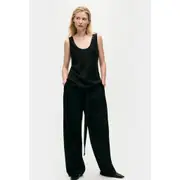 SILK LAUNDRY SCOOP NECK TANK BLACK at Nordstrom, Size X-Small Au