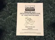 772-3907 - Is A New Installations Manual For A Cub Cadet 337 32" Mower Deck