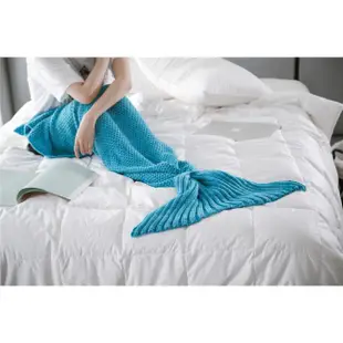 美人魚針織毯 9色可選超保暖 人魚毯 寒流 美人魚毯懶人毯針織毛毯保暖毯交換禮物聖誕禮物 藍色海洋的傳說 情人節
