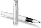 PARKER IM Rollerball Pen, White Lacquer with Fine Point Black Ink Refill (193...