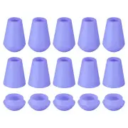 16Pcs Plastic Cord Lock Bell End Stopper Cord End Rope Fastener, Dark Purple