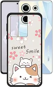 Generic TPU Cover for Tecno Camon 20 4G, Black Flexible Silicone Slim fit Soft Shell Cute Back Case Bumper Rubber Protective Case for Tecno Camon 20 4G (6,67") - KE72