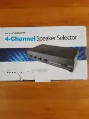 Brand New Monoprice 4-Channel Speaker Selector- 2 × 10ohm/15 Watt Per Channel