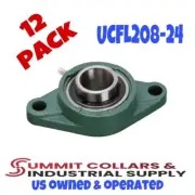 1-1/2" UCFL208-24 Two Bolt Flange Bearing Set Screws VF2S-224 F2B-SC-108 SFT-24