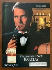 1982 Barclay Cigarettes Vintage Print Ad/Poster Retro Man Cave Bar Art Décor 80s