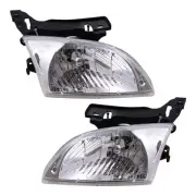 Pair Set Headlights Headlamps Lens with Housing for 2000-2002 Chevrolet Cavalier (for: Chevrolet)