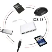 IOS14 SD TF USB 3.0 Card Reader Mouse U Flash Disk Drive OTG Adapter for iPhone