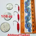 50 pack - 1/16oz - RED - Yellowtail Snapper Jigs - Mustad Saltwater Hook