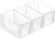 WOONEKY 3pcs Transparent Acrylic Billiard Chalk Box Portable Travel Case for Snooker Pool Accessories Compact Design for Easy Chalk Retrieval and Monitoring