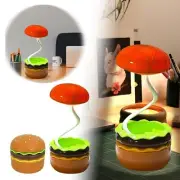 LED Rechargeable Hamburger Desk Lamp Children's Toy Light With Pencil Sharpener