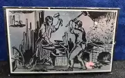 Vintage Avon Leather After Shave with Collectors Blacksmith Anvil Bottle 4 Fl Oz