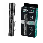 Rechargeable Flashlight Multifunctional USB-C with Diffuser Cap, Zoomable IP67