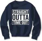[VidiAmazing] Kids Straight Outta Time Out Funny Kids Youth T-Shirt ds1895
