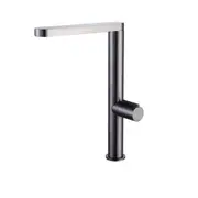 VITO BERTONI SOL2 Slim Kitchen Mixer Tap - L-Shaped Neck - Graphite