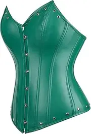 [Hengzhifeng] Steampunk Corsets for Women Faux Leather Corset Bustier Top