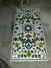 3'x2' White Marble Inlay Center Coffee Dining Table Top antique Home Decor k1