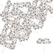 100pcs Happy Birthday Cupcake Toppers, Colorful Plastic Small Birthday Cupcake Toppers Happy Birthday Cupcake Picks Mini Cupcake Toppers for Baby Shower Anniversary Party Supplies