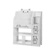 4 Tiers Kids Bookshelf Storage Children Bookcase Toy Organiser Display