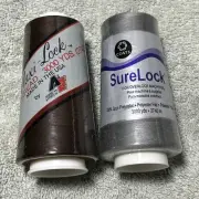 SureLock Max-lock THREAD Serger Overlock 2 Spools Poly 3000 yds Ea. Spool
