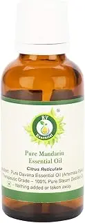 Mandarin Essential Oil | Citrus Reticulata | Mandarin Oil | For Diffuser | Pure Mandarin Oil | 100% Pure Natural | Steam Distilled | Therapeutic Grade | 30ml | 1.01oz By R V Essential
