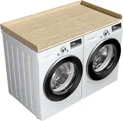Ulif Washer Dryer Countertop, Washer and Dryer Countertop Table with Non-Slip Pads for Laundry Organization, 27.5" D x 54" W x 2.6" H, Splicing Style(Oak)