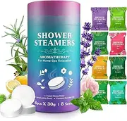 Shower Steamer Aromatherapy, 8 Pack Bath Bombs with Essential Oils for Relaxation, Shower Bombs for Women and Men