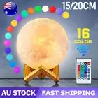 Dimmable 3D Lunar Moon Lamp Moonlight 20cm LED Night Light Touch Pat Remote