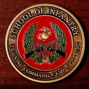 MARINE CORPS CAMP GEIGER SCHOOL OF INFANTRY 1.75" CHALLENGE COIN