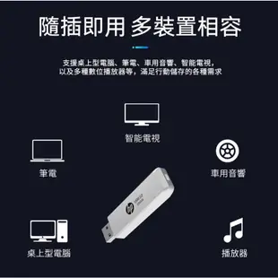 HP 惠普 819w USB3.2 經典霧銀金屬隨身碟 32GB 64GB 128GB 256GB 隨身碟