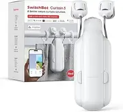Automatic Curtain Opener - Bluetooth Remote Control Smart Curtain with App/Timer, Upgraded High-Performance Motor, Add SwitchBot Hub to Work with Alexa, Google Home, HomeKit (Curtain 3, Rod)