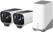 [eufy Security] eufyCam S3 Pro 2-Cam Kit, Solar Camera Outdoor Wireless, MaxColor Night Vision, 4K Security Camera with Solar Panel, Face Recognition AI, Expandable Local Storage, No Monthly Fee