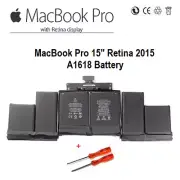 Genuine Apple MacBook Pro 15" Retina 2015 A1618 Battery 8755mAh + Tools Local