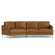 Zane 3 seat & left side cuddler with oak leg