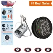 Durable Black Keypad Gun Safe Lock with Lockout Penalty & 2 Keys for Security