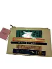 New Kate Spade New York Pencil Zippered Pouch With Stacked Classic Books Motif