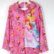 Disney PRINCESS Pajamas Girl's 10/12 NEW Pink Pjs Set L/S Button Shirt Top Pants