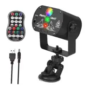 DJ Laser Party Lights, RGB LED Disco Light, Sound Activated Projector Strobe
