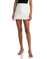 Aqua Bubble Flounce Mini Skirt - Exclusive