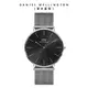 Daniel Wellington 手錶 男錶 Classic Onyx 40mm 幻影系列米蘭金屬錶-黑錶盤-兩色任選(DW00100629 DW00100631)/ 星鑽銀