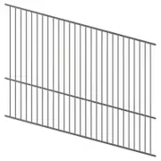 ProtectorAl 1201 - 2400 x 1800mm Palladium Silver Raked Up to 15º Flat Top Pool Fence Panel