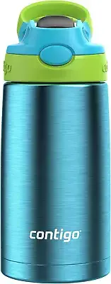 Aubrey Kids Stainless Steel Water Bottle with Spill-Proof Lid, Cleanable 13Oz Ki