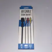 KMD AV Cable 6Ft RCA TV Cable for Playstation 1 or 2 Brand New / Fast Shipping