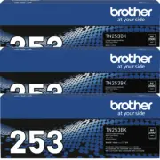 NEW 3x GENUINE Brother TN253 Ink Toner Cartridge Black TN-253BK Original BULK
