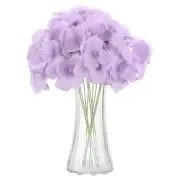 10pcs Artificial Hydrangea Flowers 16" Silk Faux Hydrangea Flower, Purple